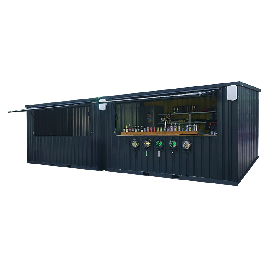 Contenedor de barra desmontable XL 8×2 RAL 9005 y RAL 7016