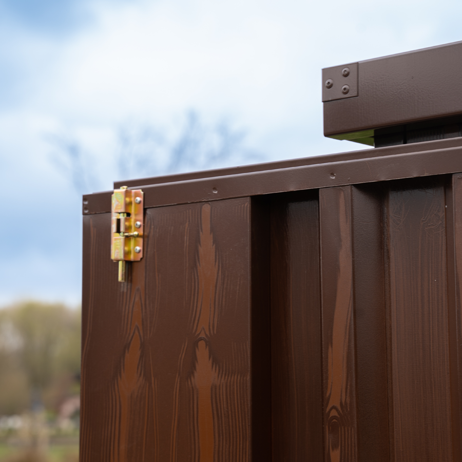 Contenedor de efecto madera de 3 x 2 metros, con puerta doble en el lado largo - Imagen 3