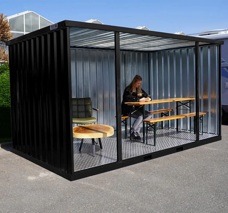 Contenedor desmontable abierto por el lado largo 4×2 metros RAL 9005 - Imagen 3