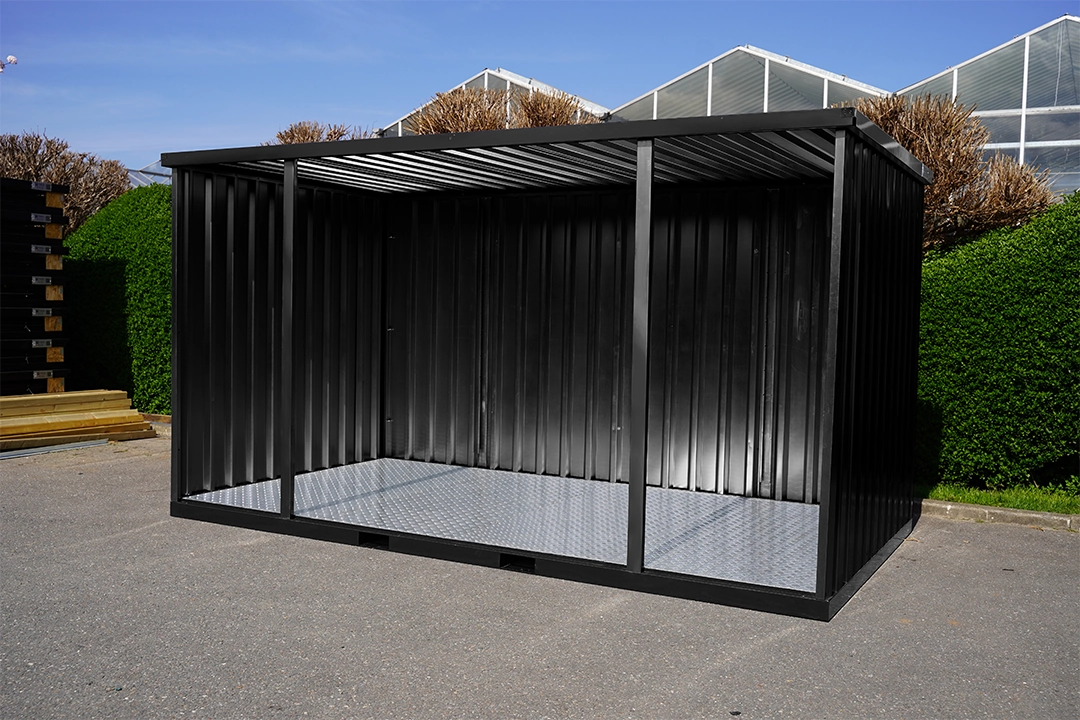 Contenedor desmontable abierto por el lado largo 4×2 metros RAL 9005 - Imagen 5