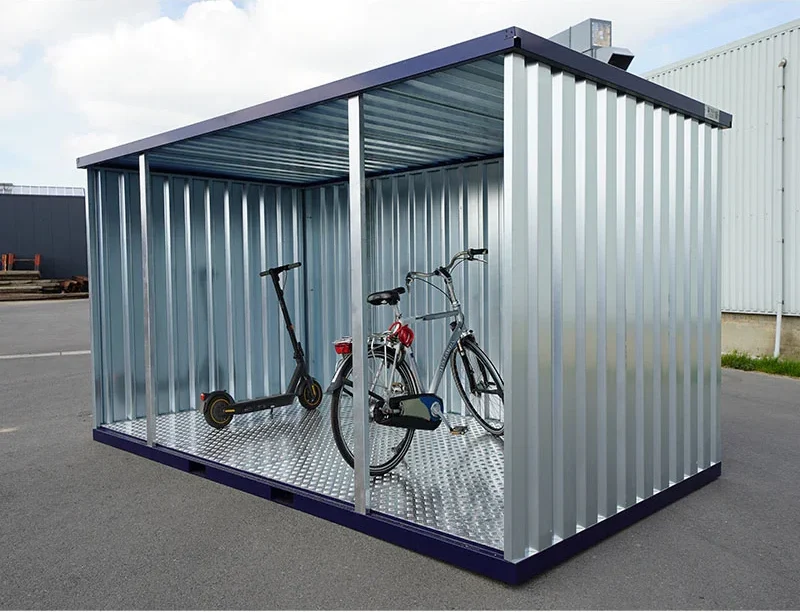 Caseta de jardín abierta por el lado largo 4×2 RAL5011 - Imagen 2