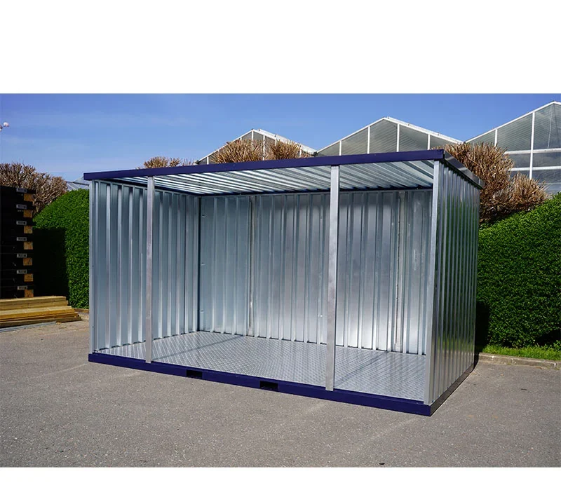 Caseta de jardín abierta por el lado largo 4×2 RAL5011 - Imagen 5