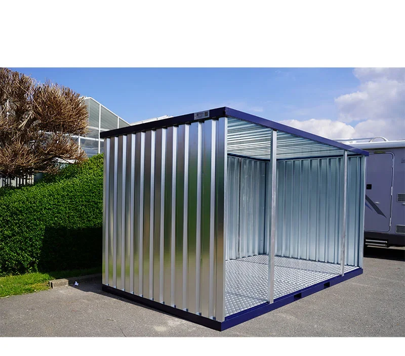 Caseta de jardín abierta por el lado largo 4×2 RAL5011 - Imagen 4