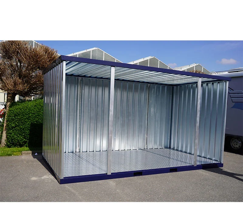 Caseta de jardín abierta por el lado largo 4×2 RAL5011 - Imagen 3