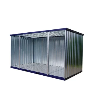 Caseta de jardín abierta por el lado largo 4×2 RAL5011