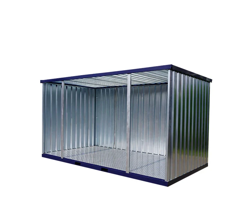 Caseta de jardín abierta por el lado largo 4×2 RAL5011