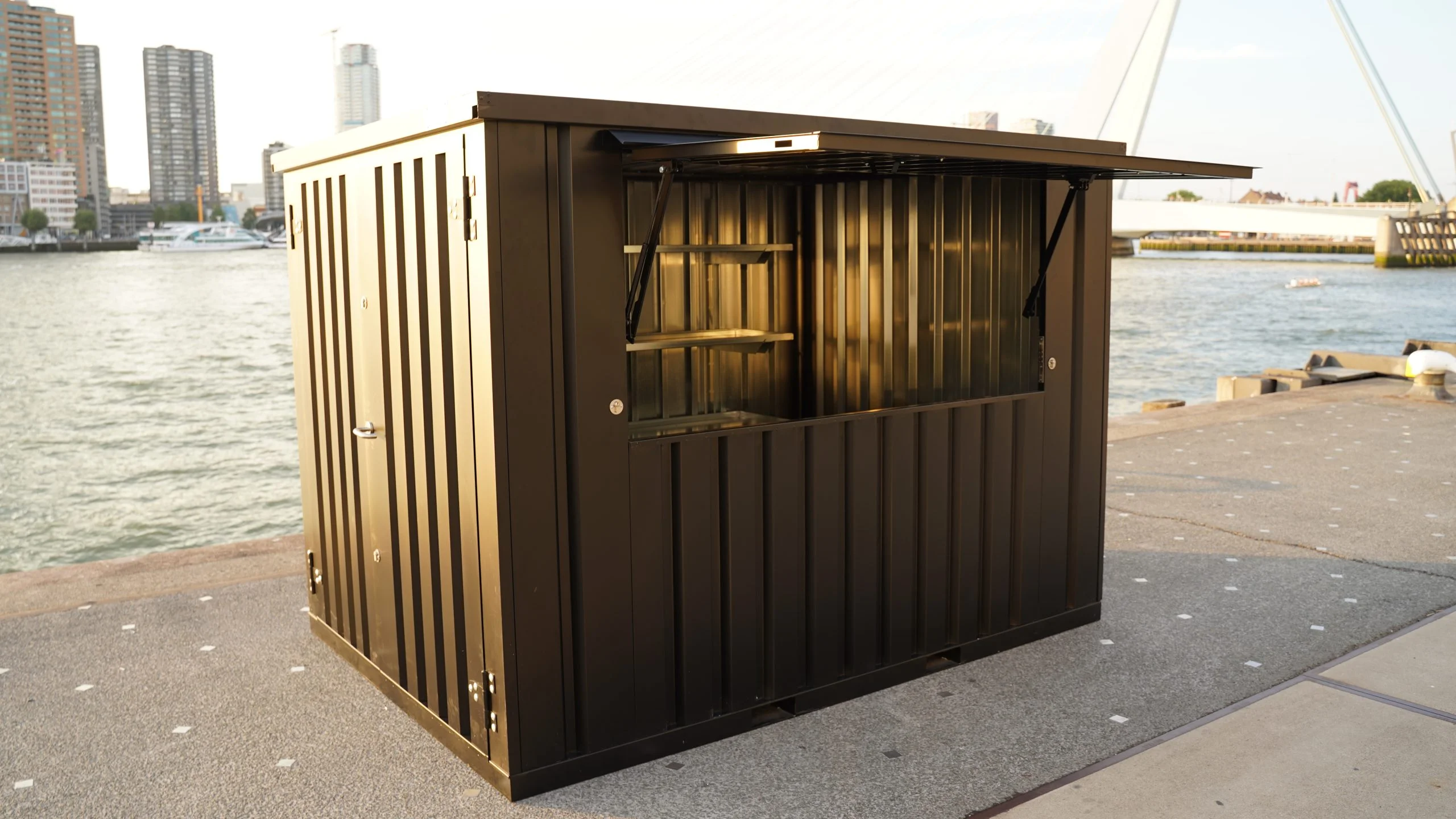 Contenedor de barra desmontable 3×2 XL RAL 9005 - Imagen 4