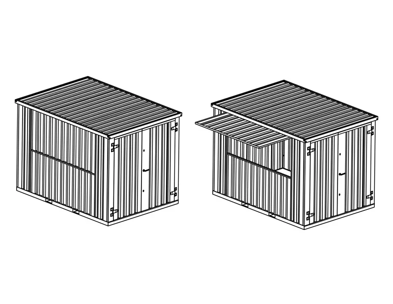 Contenedor de barra desmontable 3×2 XL RAL 9005 - Imagen 7